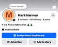 Facebook account with page