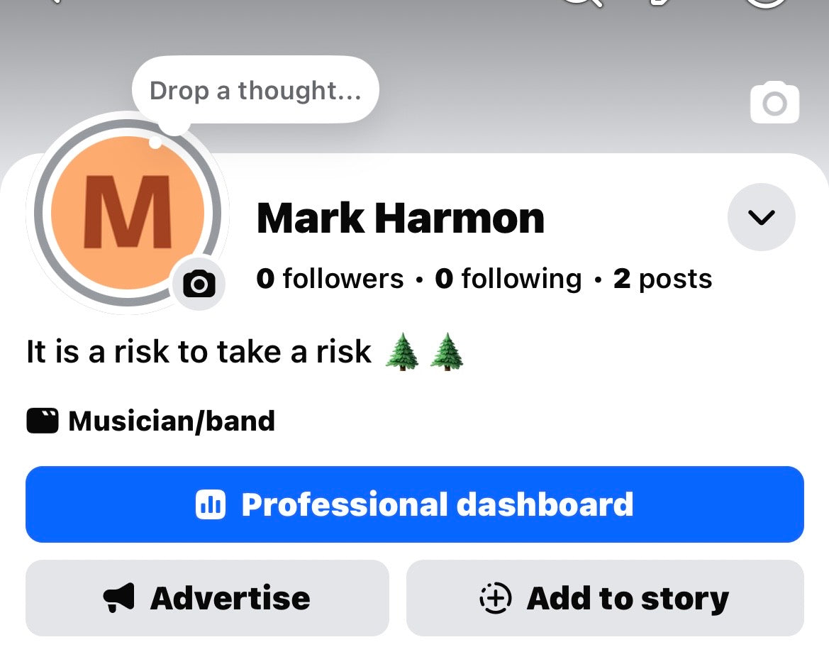 Facebook account with page